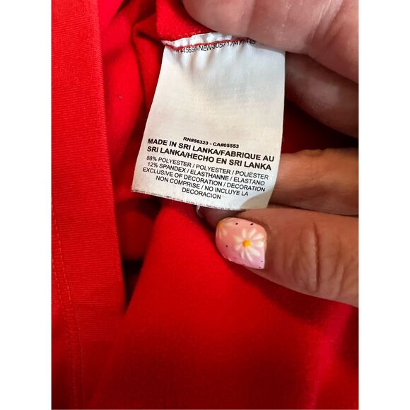 Nike Dri-Fit Sweatshirt Womens Size XL Red Orange 1/2 Zip Activewear Pullover - Picture 4 of 11